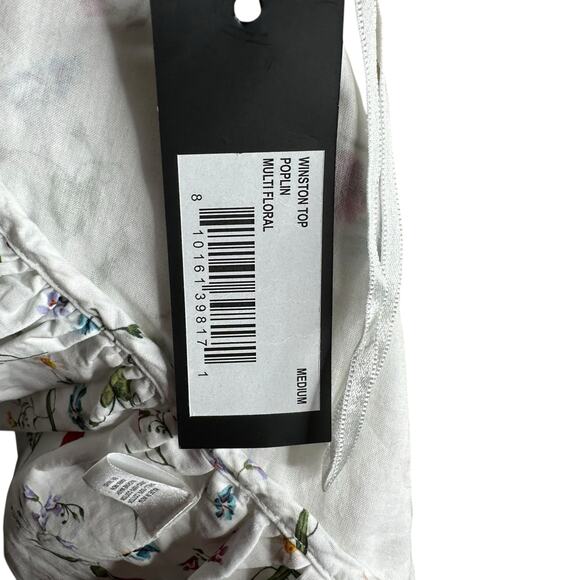 AZEEZA Winston White Floral Ruffle Poplin Halter Top WOmen's SIze Medium NWT - Picture 8 of 10